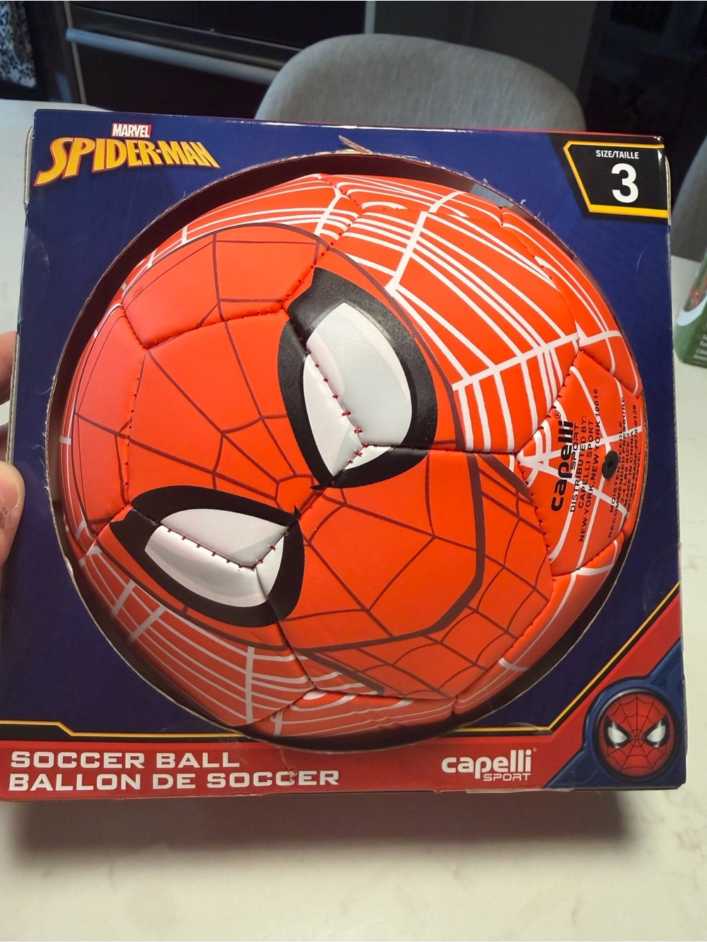 Brand new spider man soccer ball